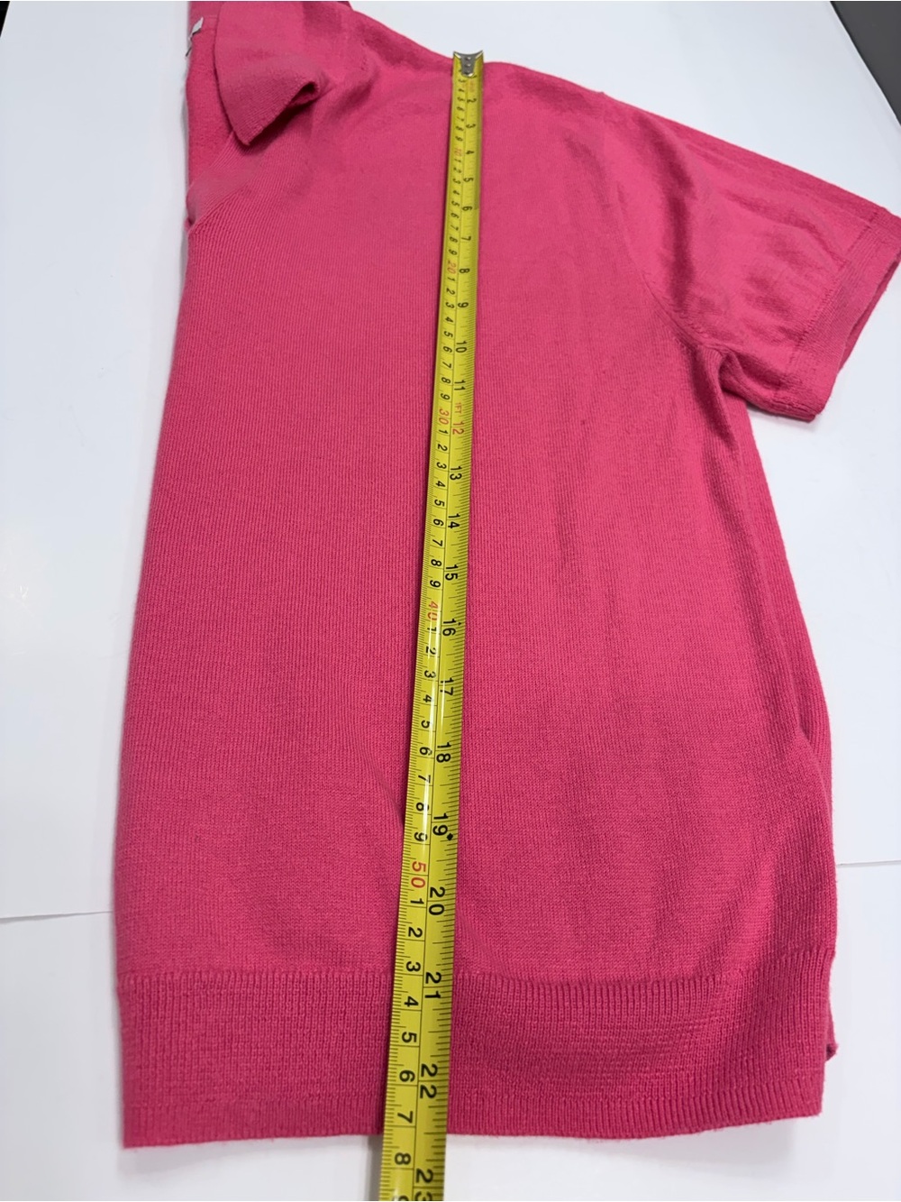 J.Crew Pink Johnny Collar Sweater Polo Large #jcrew #sweaterpolo #pink #preppy - Picture 7 of 7
